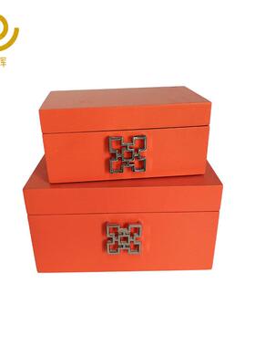 房简约现代样板装盒饰首SHY-K007饰盒新中式软家居梳妆台收纳盒饰