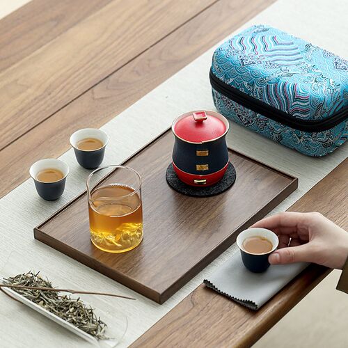 故宫文创旅e行茶具套装自动茶具泡茶器家用户外露营旅行便捷茶具