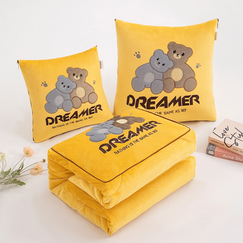 车载加厚抱枕被i子两用办公室午睡空调被汽车靠垫枕头被子二合一