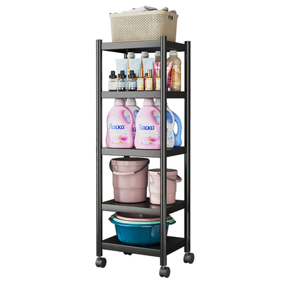 不锈钢卫生间置物架落地浴室厕所收纳架子洗手间可移动.脸盆放盆