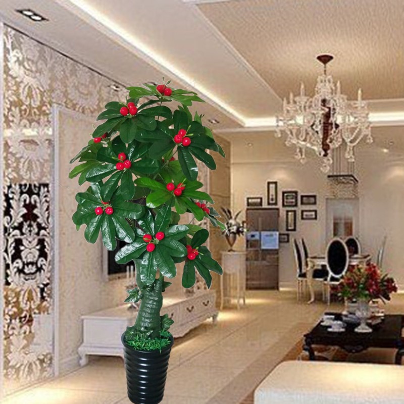 仿真发财树金桔塑料m盆景山楂树室内客厅落地大型植物盆栽装饰绿