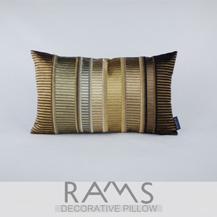 美式 仿真丝刺绣抱枕大靠垫套样板间沙发J大靠枕床头软靠背靠包腰