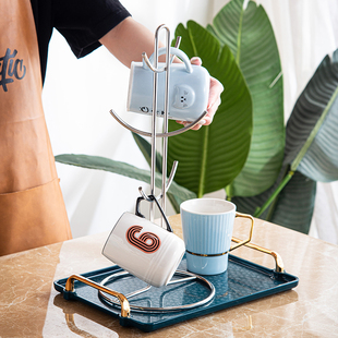 4杯 6杯架 倒扣杯子架 不锈钢架 置物架家用杯架U收纳架创意沥水