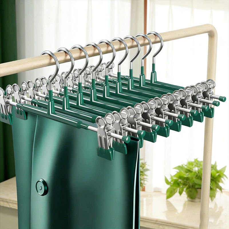 家用裤架裙架家用防滑夹子晾衣架多夹位收纳架金属无痕夹子,收纳整理,裤/裙架,淘宝优惠券,粉丝福利购,淘宝优惠卷