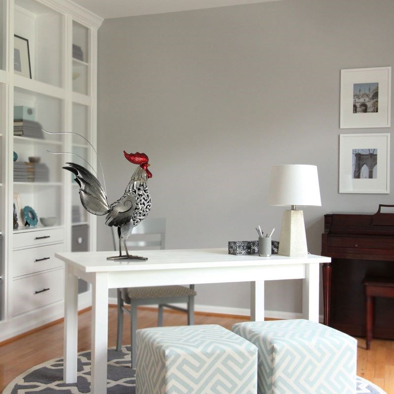 横成雄鸡金鸡手工摆件灰色公鸡彩色大公J鸡工艺品摆件创意家居摆