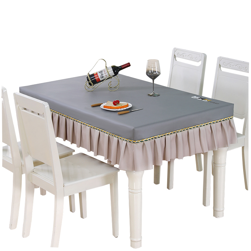 桌布防水防油免洗餐桌套ins风茶几罩套网红长方形学X生书桌台布垫