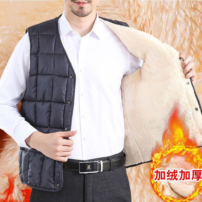 盛卡伦加绒加厚保暖马甲男士冬季中老年羊羔绒爸爸装背心商务休闲,男装,常规马甲,淘宝优惠券,粉丝福利购,淘宝优惠卷