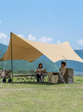 速发DOD天幕帐外户篷野营便携防晒露营遮棚精致露T六角天幕营T5-1