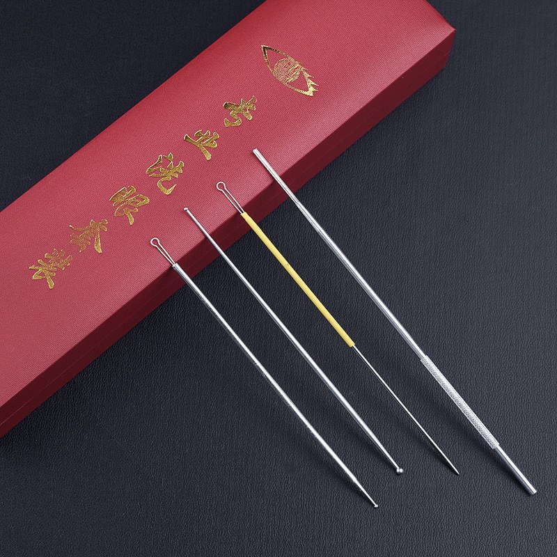 私人订购b专业洗眼针套装洗眼睛采耳工具刮头圆头眼刮银珠棒通泪
