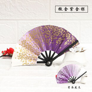 迷你小扇子娃h娃头饰扇子折扇红色婚纱拍摄道具风创意金色