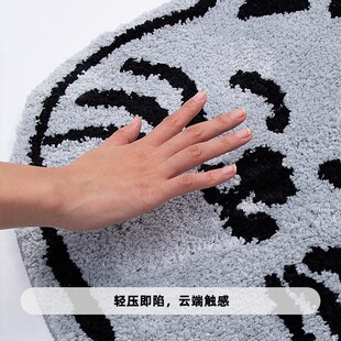 创意猫咪植绒地i毯家用浴室门口进门地垫防滑吸水脚垫tpr底地毯垫