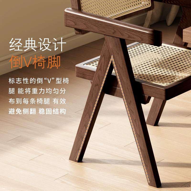 北欧家用藤编实木餐椅民宿人体工学办公室侘久坐寂靠背椅子累不风,商业/办公家具,人体工学椅,淘宝优惠券,粉丝福利购,淘宝优惠卷