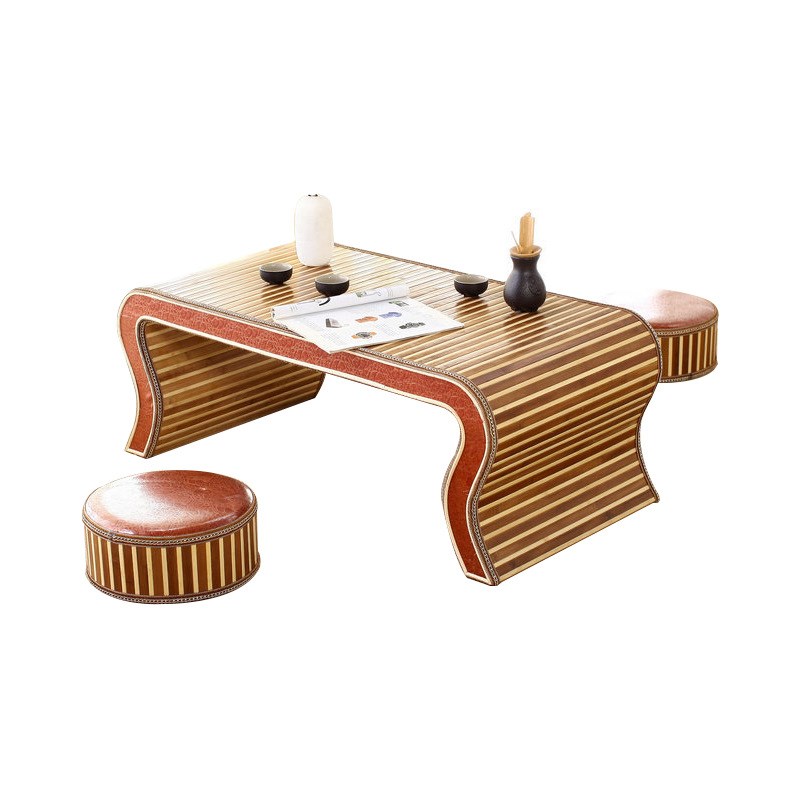 幼儿园国学桌椅竹编围棋桌小茶几活动道具飘窗茶桌儿童Z古典复古