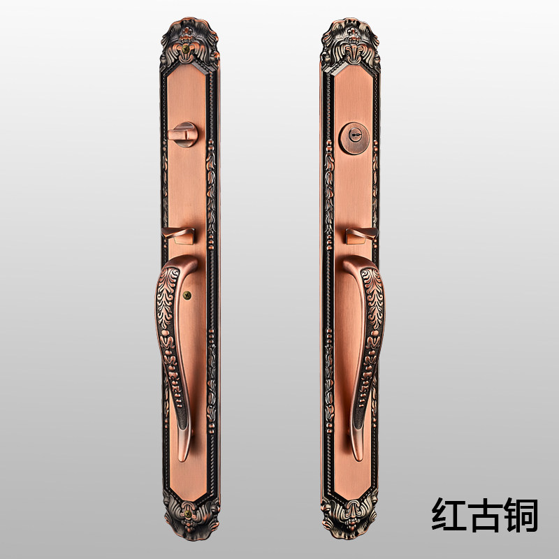 别墅门锁大门锁实木门双开入户门大锁欧式木门锁防盗X门锁把手锁