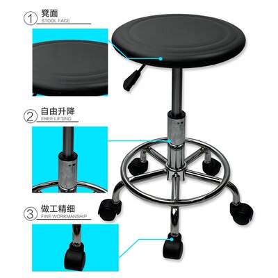 防静电凳子升降圆凳车间流v水线凳子实验室椅子防静电无尘室工厂