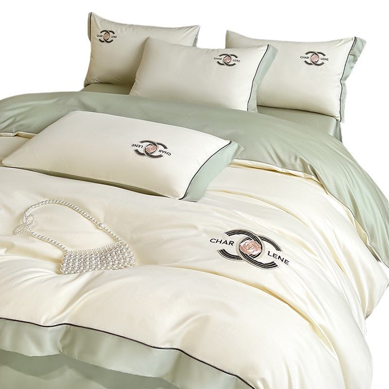 轻奢长绒棉c四件套纯棉全棉2024新款高级感被套罩床单笠床上用品