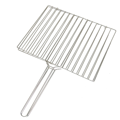 加粗不锈c钢烧烤网架子带把大号烧烤夹烤韭菜烤鱼商用网状烤肉篦