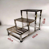 不锈钢脚踏凳洗车凳家用室内外小楼梯仓库踏步梯子两步Z梯台阶凳