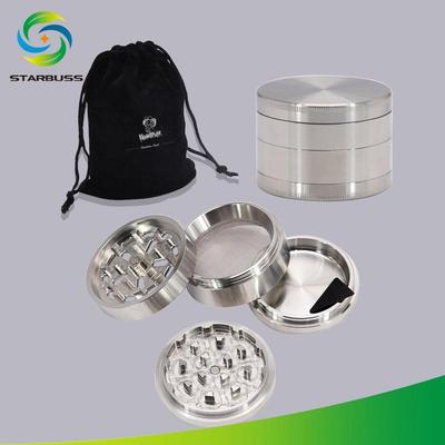 新款直径64mm不锈钢材质磨烟器四层金属研磨器grinder