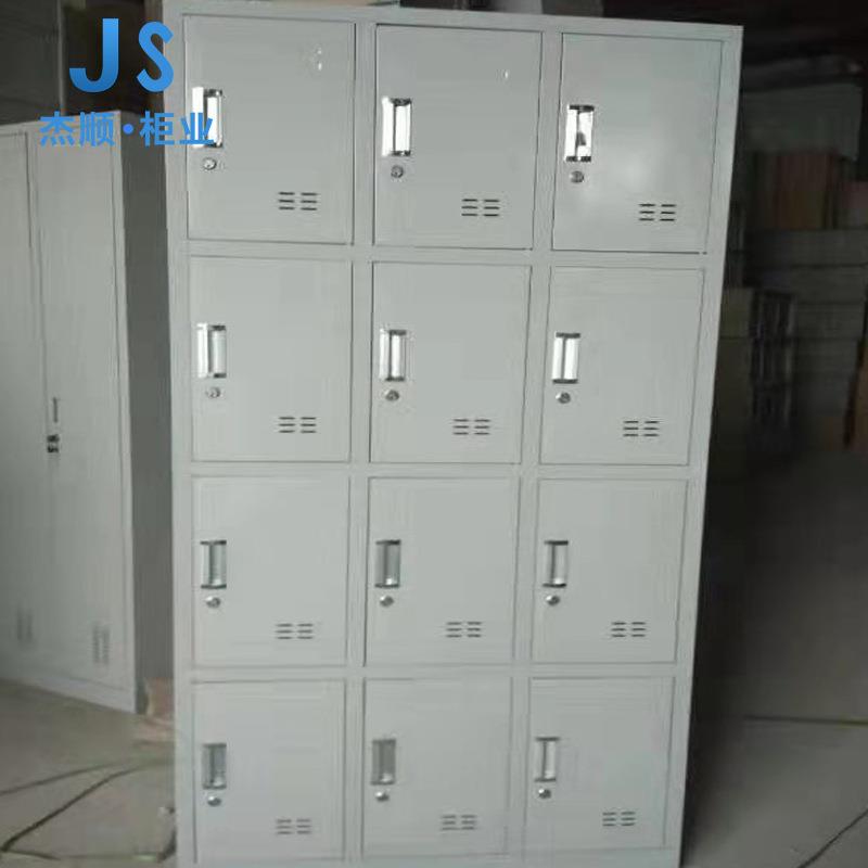 杰顺供应12门储物更衣柜浴室学校办公室超市商场用更衣储物铁皮