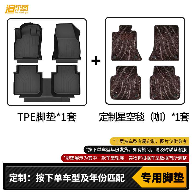 适用江淮iEV6E脚垫TPE双层专车专用全包围防水耐磨脚垫