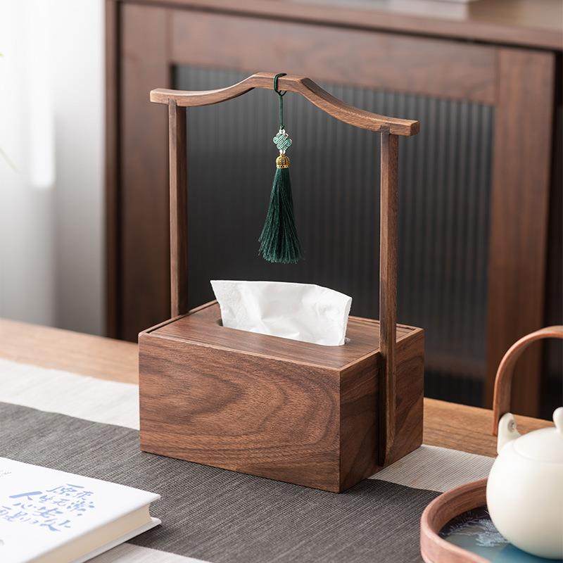 北美胡桃木实木纸巾盒新中式茶桌摆件创意纸巾收纳盒家居装饰配件,收纳整理,烫衣板及配件,淘宝优惠券,粉丝福利购,淘宝优惠卷