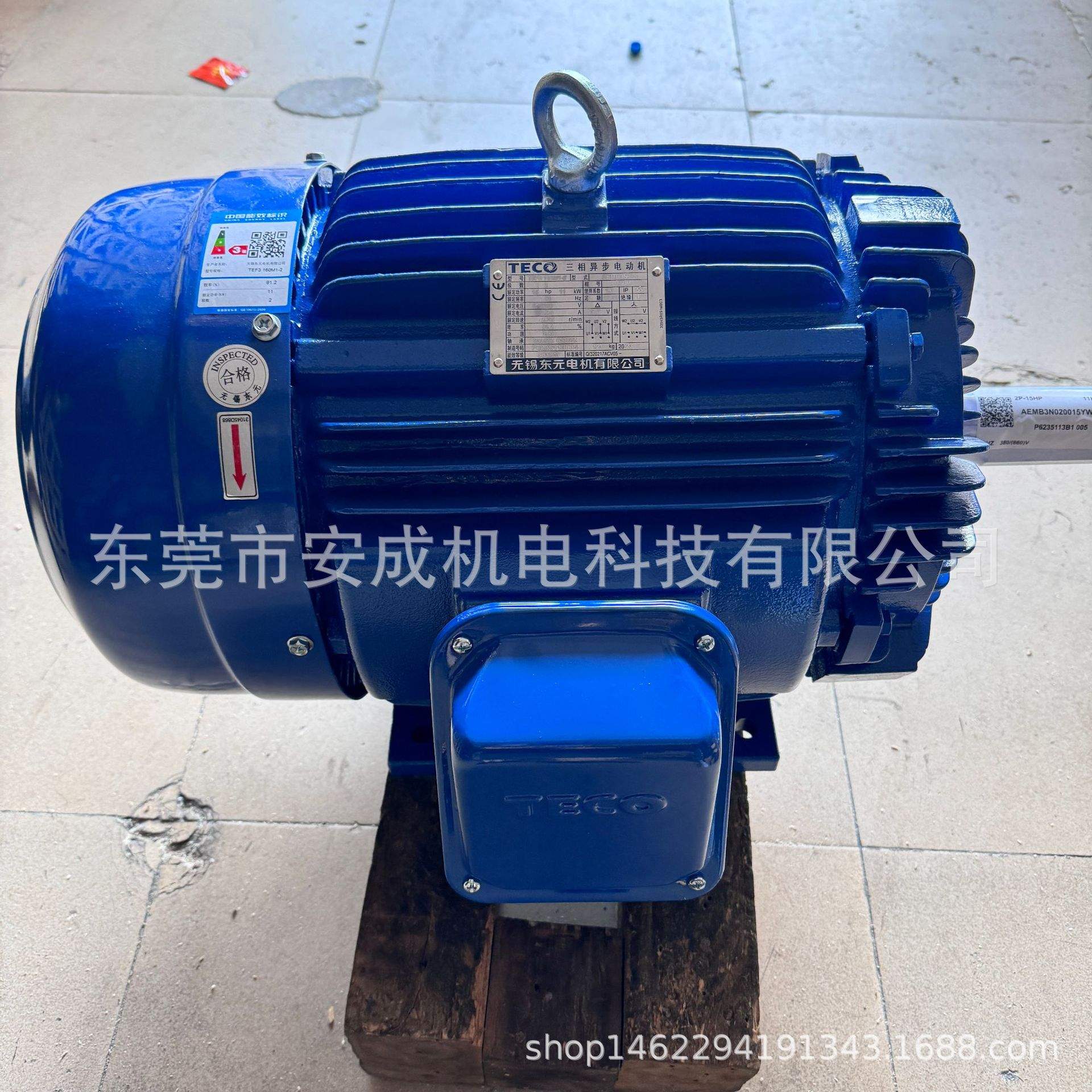 无锡东元电机TECO三相马达TEF3160M1-2 15HP 2P AEMB3N