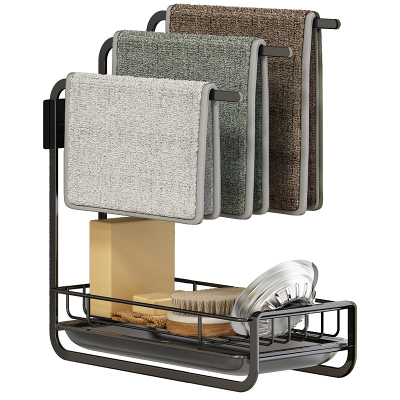 森花水槽边抹布挂架厨房台面海绵沥水置物O架壁挂洗碗布收纳架,厨房/烹饪用具,抹布架/厨房清洁收纳架,淘宝优惠券,粉丝福利购,淘宝优惠卷