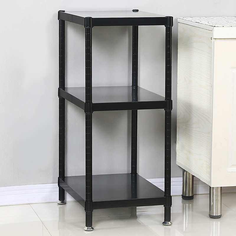 黑色碳钢置物架落地收纳厨房整理微波炉架N家用货架多层烤箱架子,厨房/烹饪用具,微波炉置物架,淘宝优惠券,粉丝福利购,淘宝优惠卷