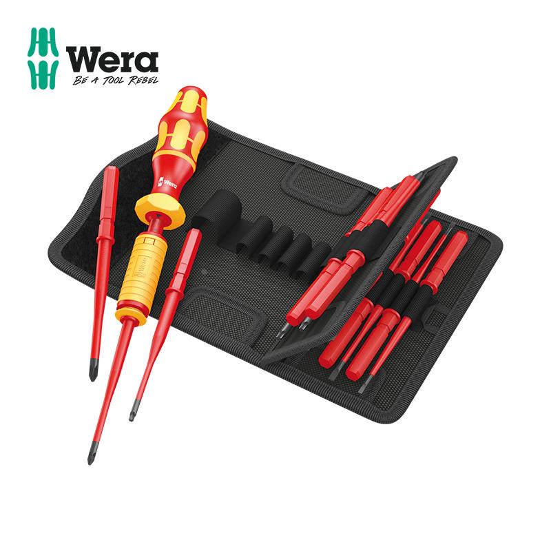 wera维拉五金维修手工具箱7400可调式绝缘扭矩螺丝刀手柄批头套装
