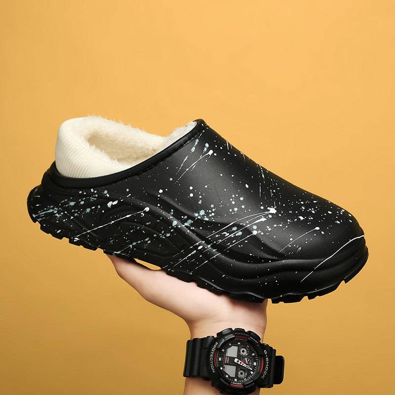 海峡虎棉拖鞋男款新款冬季居家保暖拖鞋踩屎感室内加绒加厚棉鞋