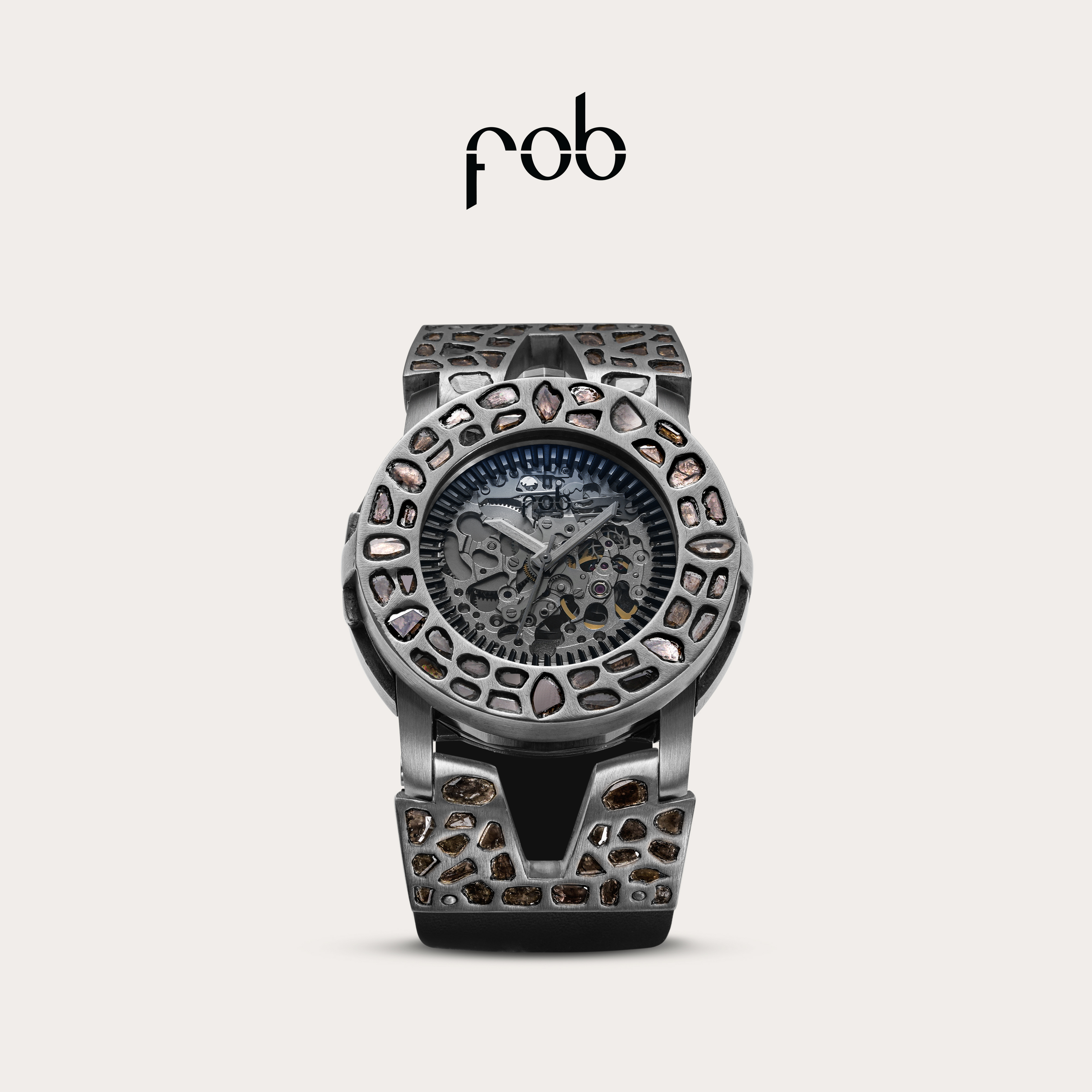 FOB镂空表盘机械腕表个性