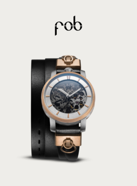 FOB手表新款R360三环表带机械表个进口性腕表女小众设计感手表