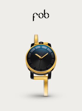FOB手表女款R360新款法式黄金不露机芯奢华个性机械手表钢带腕表