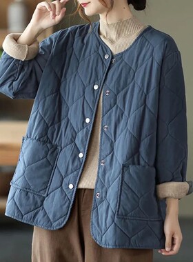 Solid color loose pocket thick jacket 纯色宽松口袋加厚外套女