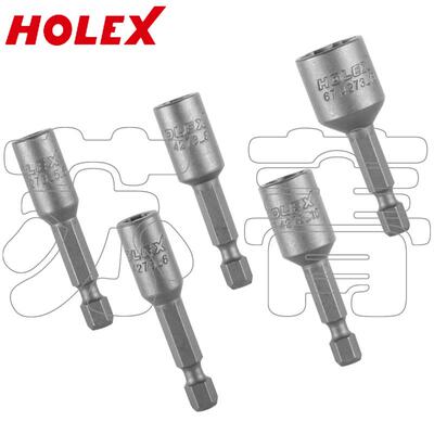 德国霍夫曼HOLEX 带磁性套筒螺母批头 E6.3刀柄 1/4  5.5mm-13mm