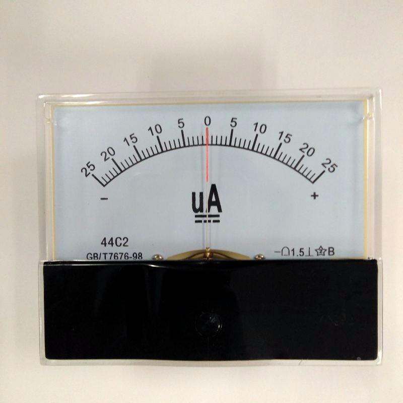 44c2 正负25uA 直流微安电流表DC300uA指针式 正负50μA电流100UA