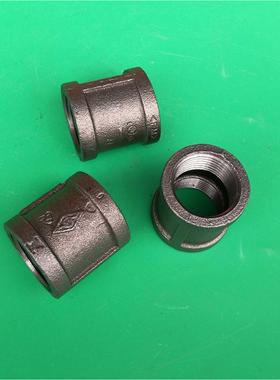 黑色直通蒸汽直通内丝4分6分1寸2寸DN15DN25DN40DN50管件管古外接