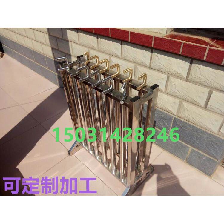 不锈钢F扳手架子电镀F板子单排双排架子阀门扳手插孔放置架可定制