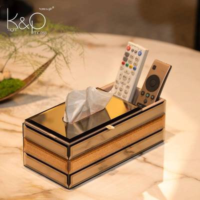 KP档轻奢纸巾盒餐家用客生厅高茶几巾纸卫纸盒现代高级感纸RMI巾