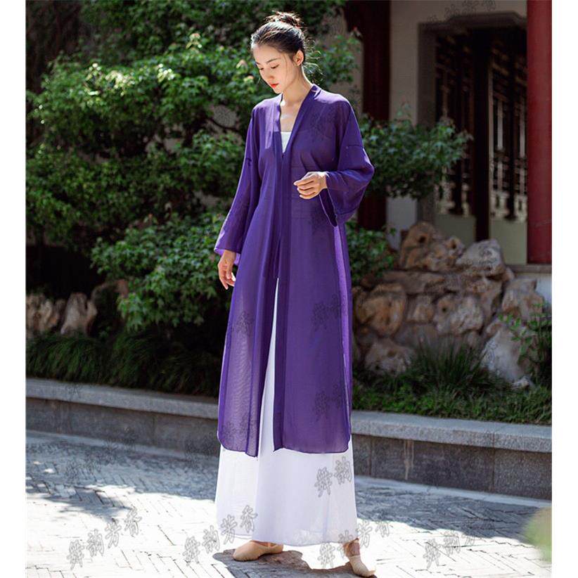 HYDH003禅中国风演服长古典舞练功服披风舞纱衣女飘逸出版开 衫丽