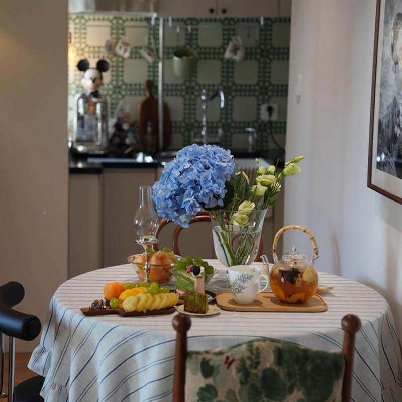 日式棉麻PWV条纹桌WabiSabi布风格片背景布圆桌咖啡桌套-矩形桌照,居家布艺,桌布,淘宝优惠券,粉丝福利购,淘宝优惠卷