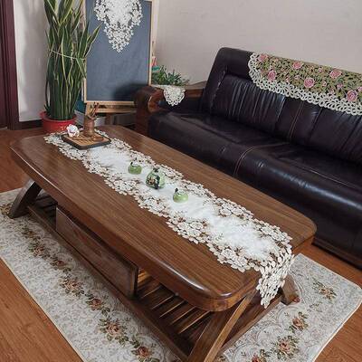 式欧视式高ZEO档艺布刺绣桌布茶几巾桌旗电柜餐柜盖巾中实木桌旗