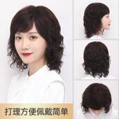 假发女长发真发自套时然2024新款 尚彷CFP真全头真假人发圆脸短发