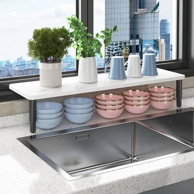 窗台延夹板厨房收纳隔板台伸面板加宽延长置物架子MDQ缝子架宠物