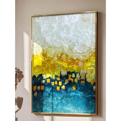 珐琅彩装饰画现轻代高级户奢入玄关卧室GC008餐厅厅客高档抽象定