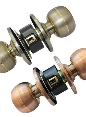 安居形锁子家用固内卧室Yasui so房室间老式木门化妆室通用球型圆