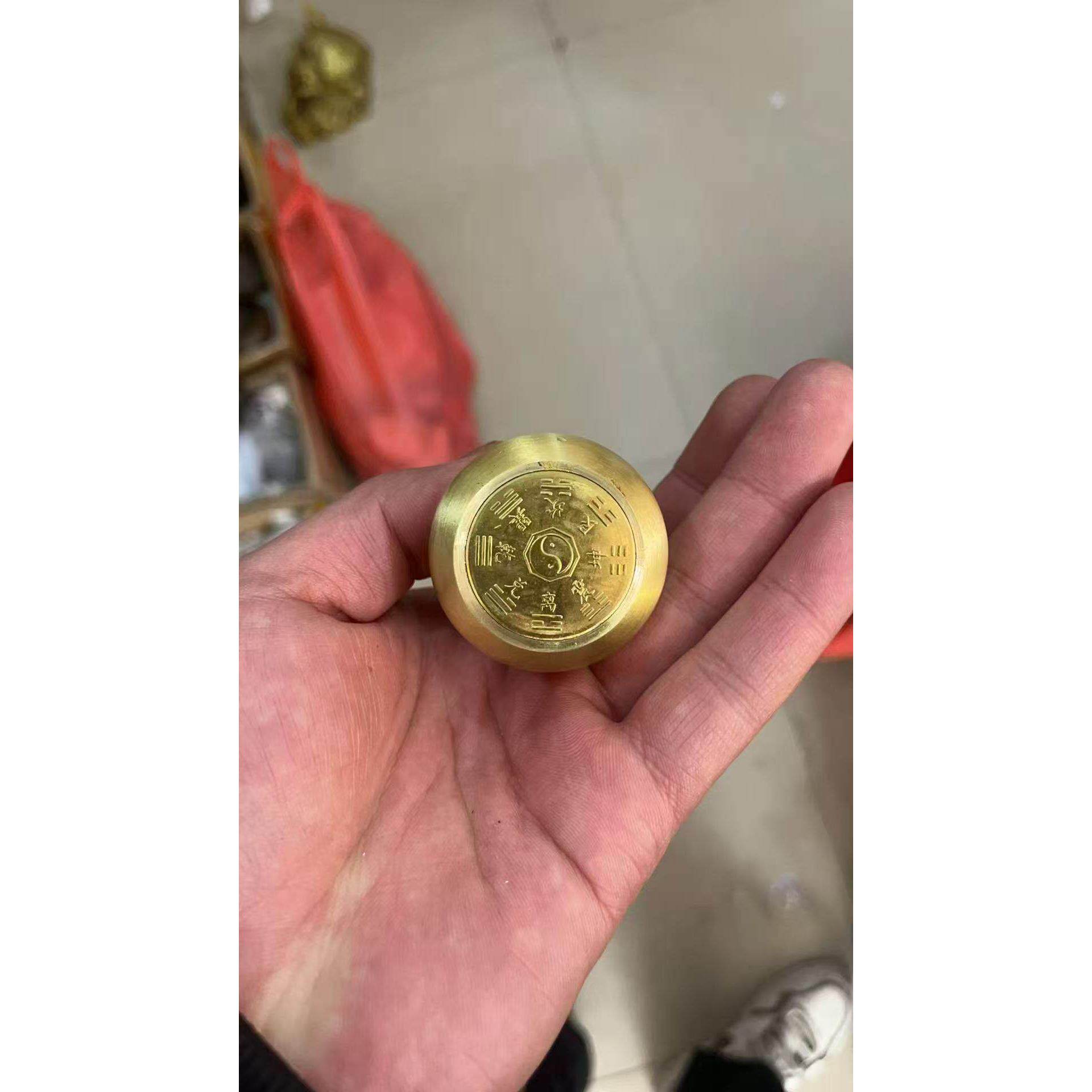 素面黄卧铜葫芦摆件招财进家居客厅办ZJZ公光室桌面装饰宝品室办