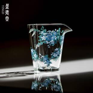 盈德雪兰花特别好堂看的公0道杯22ZEN5档新款高玻璃公杯茶海分茶