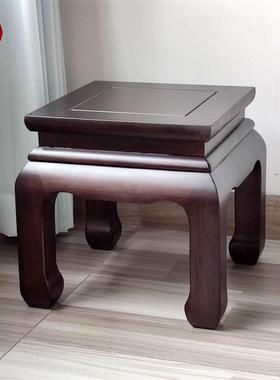 红矮木家具33581新中式简约厚重实木奔方凳客茶几凳子厅加粗大凳